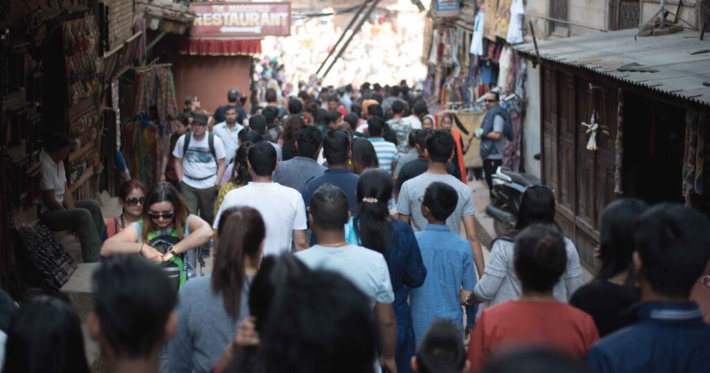 Crowd in kathmandu