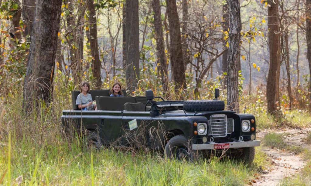 kids doing the jeep safari