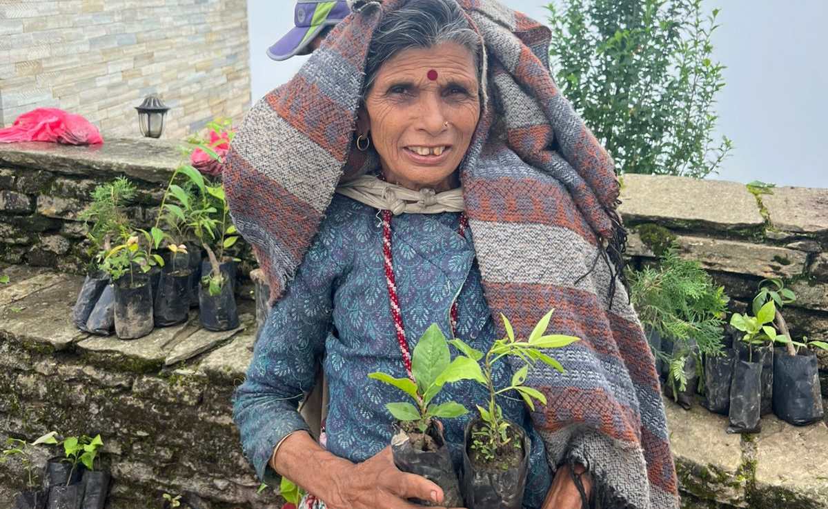 Local People Participating in Tree plantation.