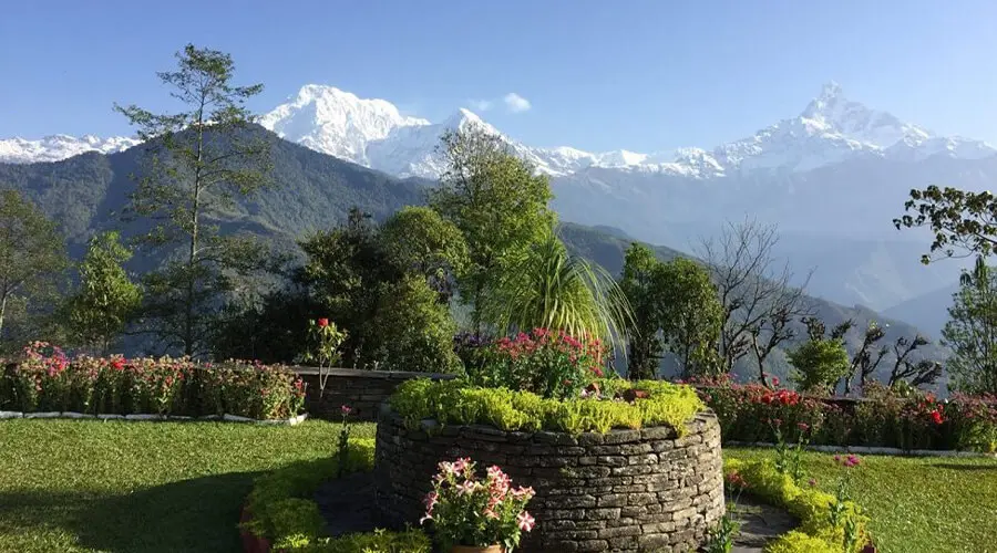 Fly to Pokhara and drive to Dhampus